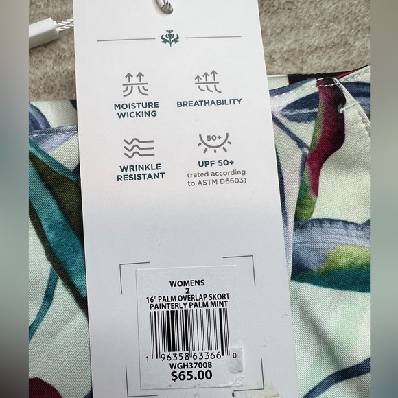 NWT Lady Hagen Small 2 16" Side Pleat Golf Tennis Skort Floral Athletic Skirt - Picture 10 of 11